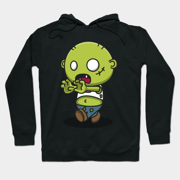 cute zombie Hoodie by fflat hds